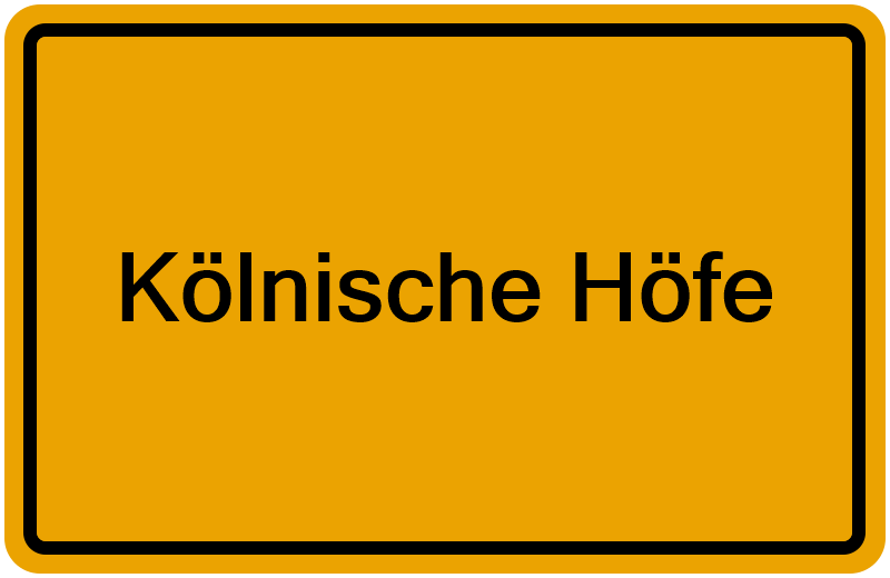 Handelsregisterauszug Kölnische Höfe